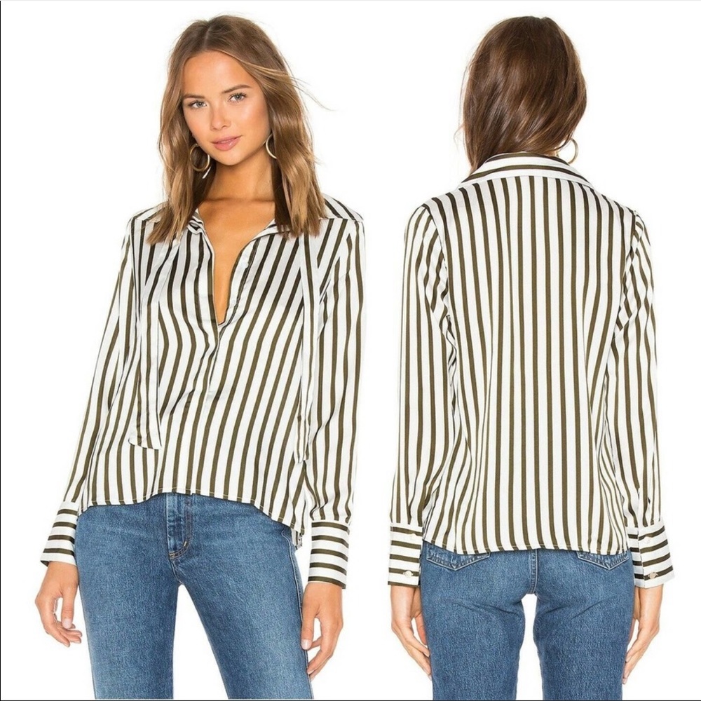 Line + Dot Charlotte Tie Shirt NWT